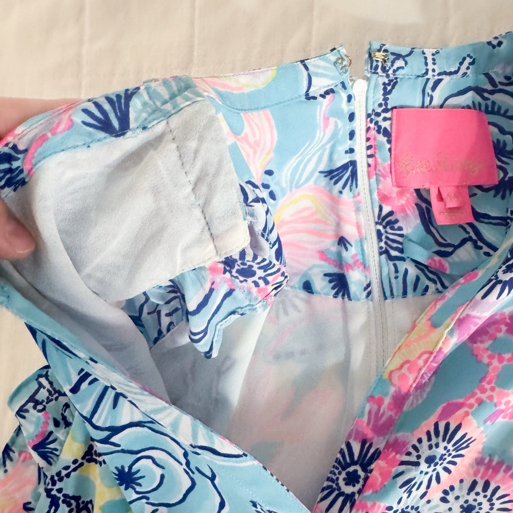 Lilly Pulitzer Destini Maxi Dress Bali Blue Once Upon A Tide Size 14‎ Read* - Picture 9 of 12